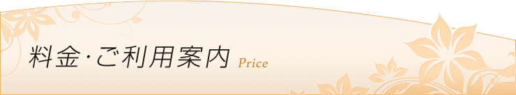 当店のシステム料金案内です。